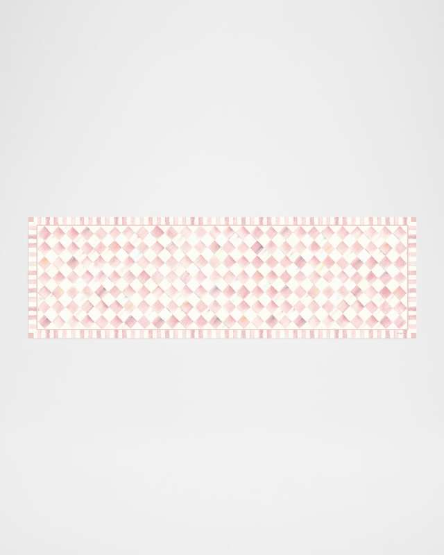 Rosy Check Runner Floor Mat, 2'6" x 8'